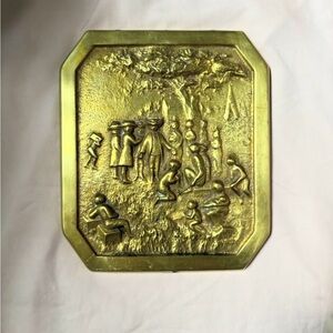 Vintage Brass Wall Plaque